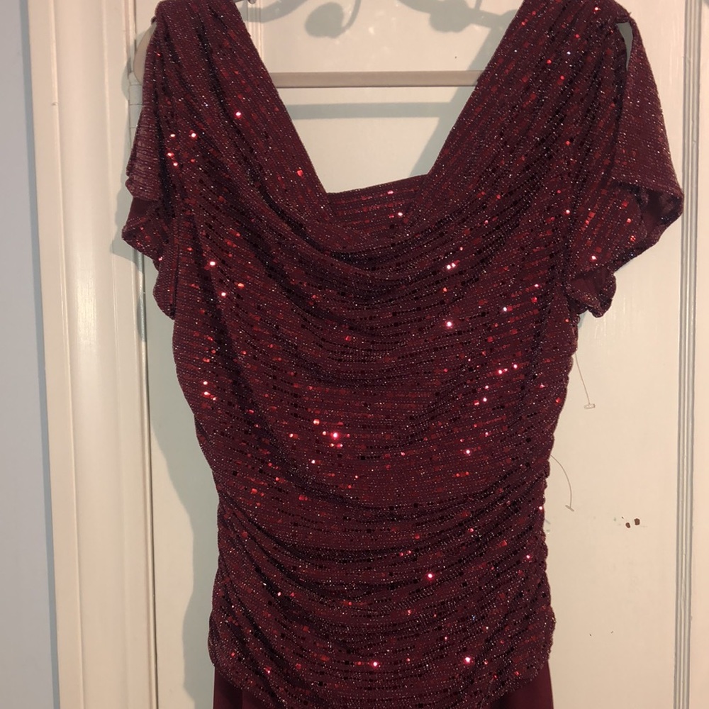 Wine Mother of the Bride/Groom Dress